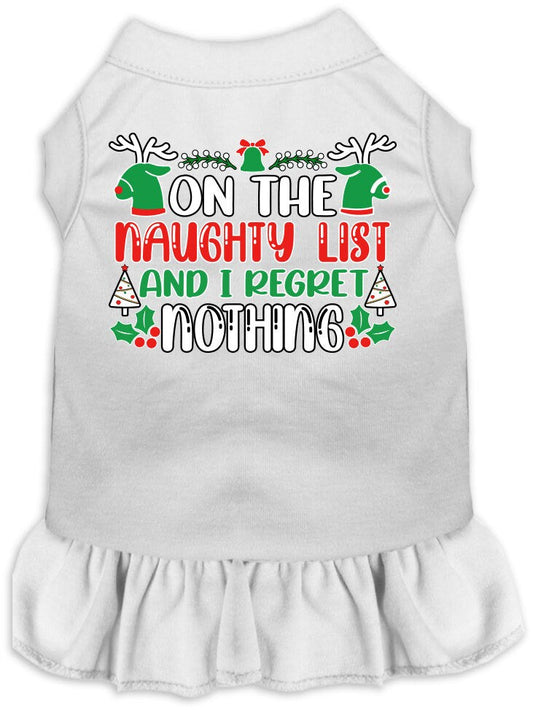 Christmas Pet, Dog and Cat Dress Screen Printed, "On The Naughty List And I Regret Nothing"-10